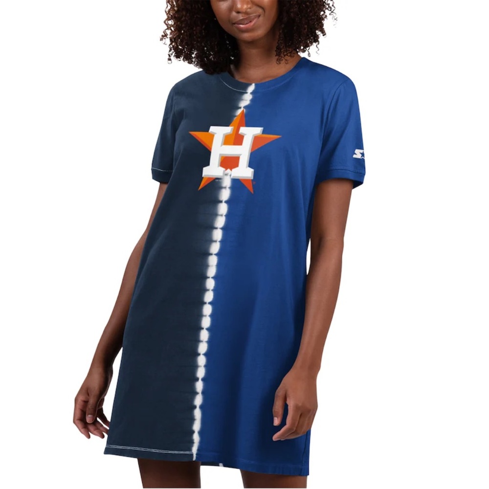 Houston Astros Navy T-Shirt Dress, size S